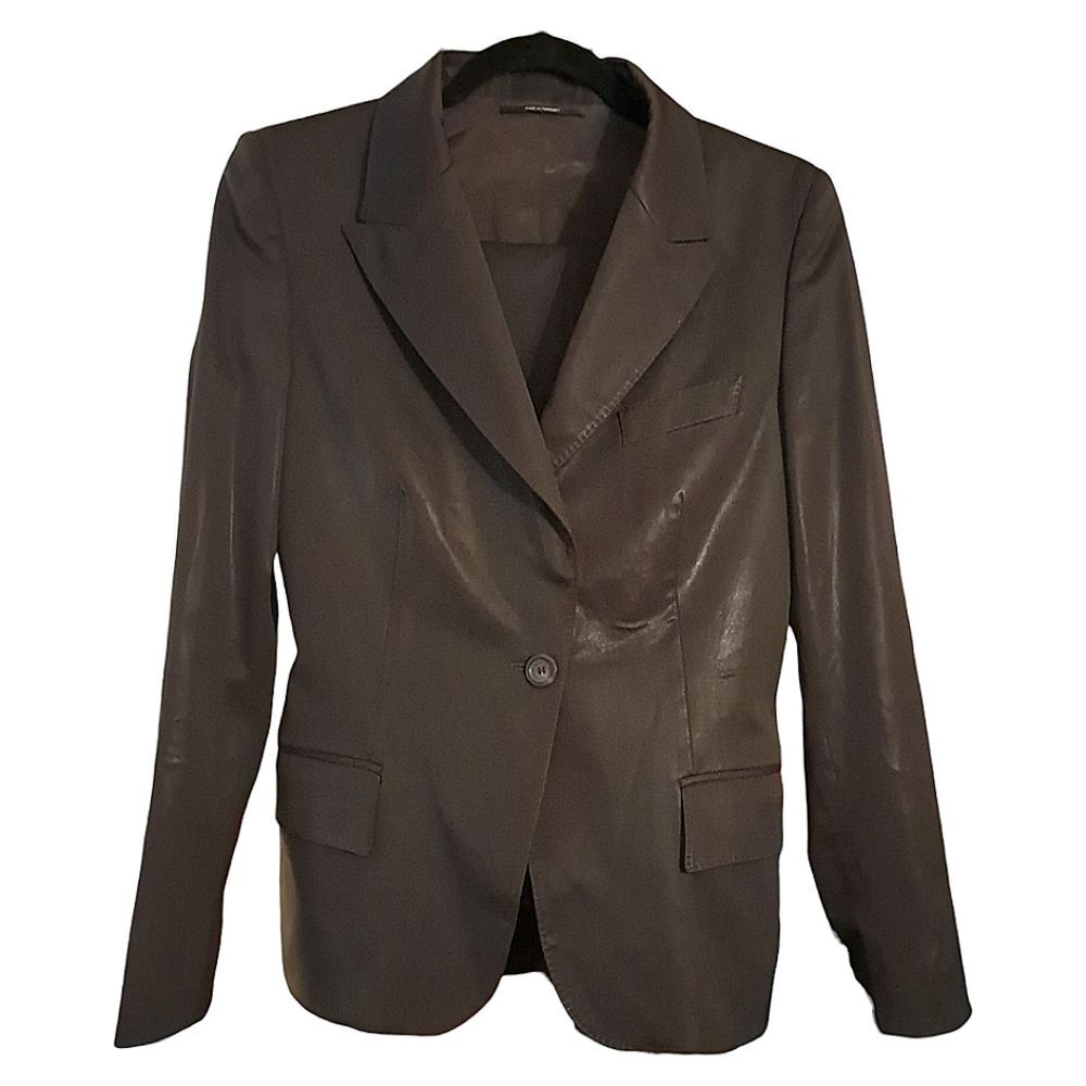 GUCCI Uniform Blazer & Pant Suit, Size IT 44 Jacket / 42 Pant, Brown - Picture 7 of 14